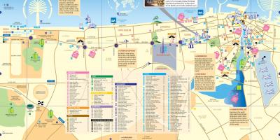Kaart van het centrum van Dubai