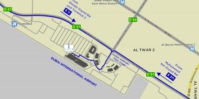 Kaart van Dubai airport free zone