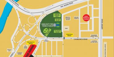 Dubai duty free tennis stadium locatie op kaart