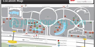 Kaart van Dubai internet city