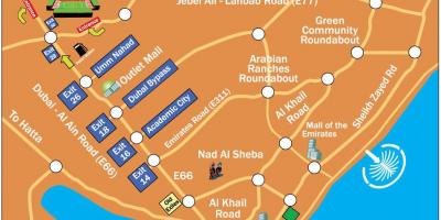 Rugby Sevens Dubai locatie op kaart