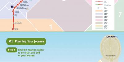 Dubai rail netwerk kaart