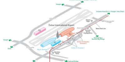 Dxb luchthaven kaart