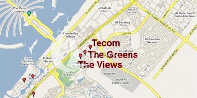 Dubai greens kaart