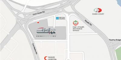 Rashid ziekenhuis Dubai locatie op kaart