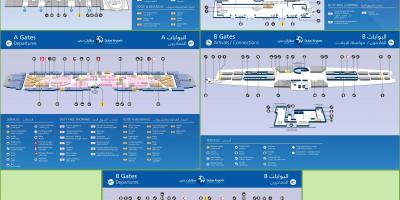 Terminal 3 van de luchthaven van Dubai kaart