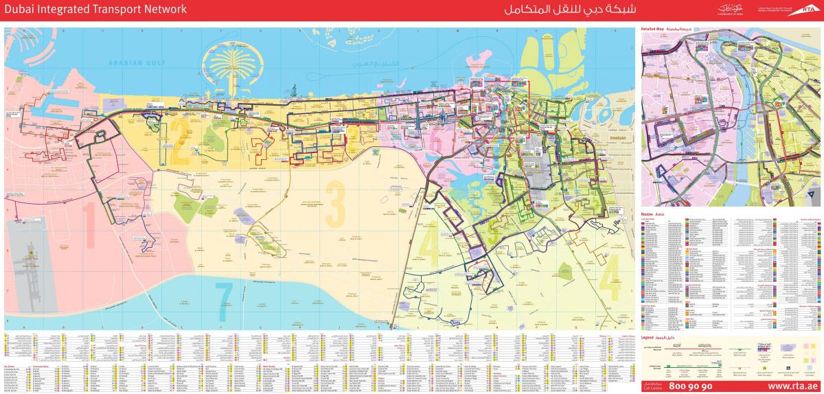 Dubai bus route kaart