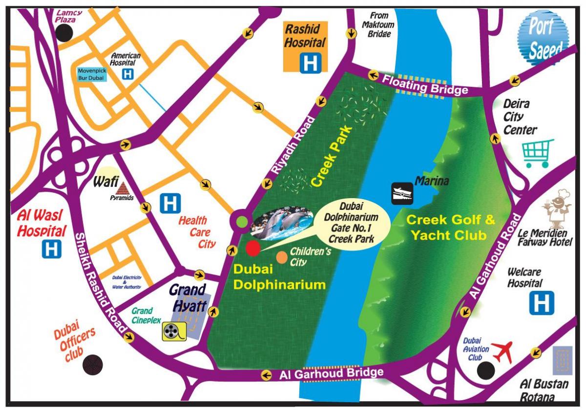 Dolphin Dubai toon locatie op kaart