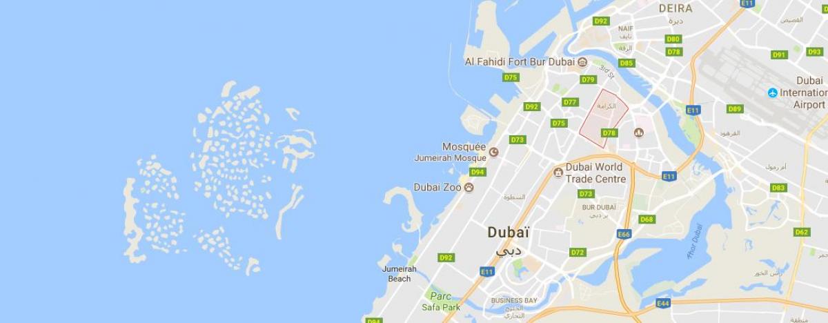 Karama in Dubai kaart