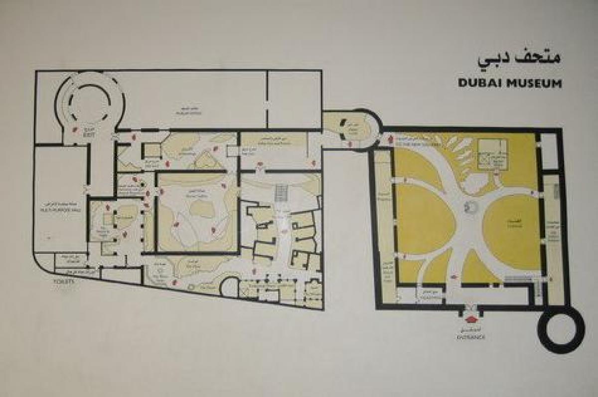 Dubai museum locatie op kaart