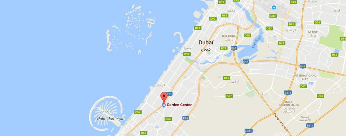 Dubai tuin in het centrum kaart