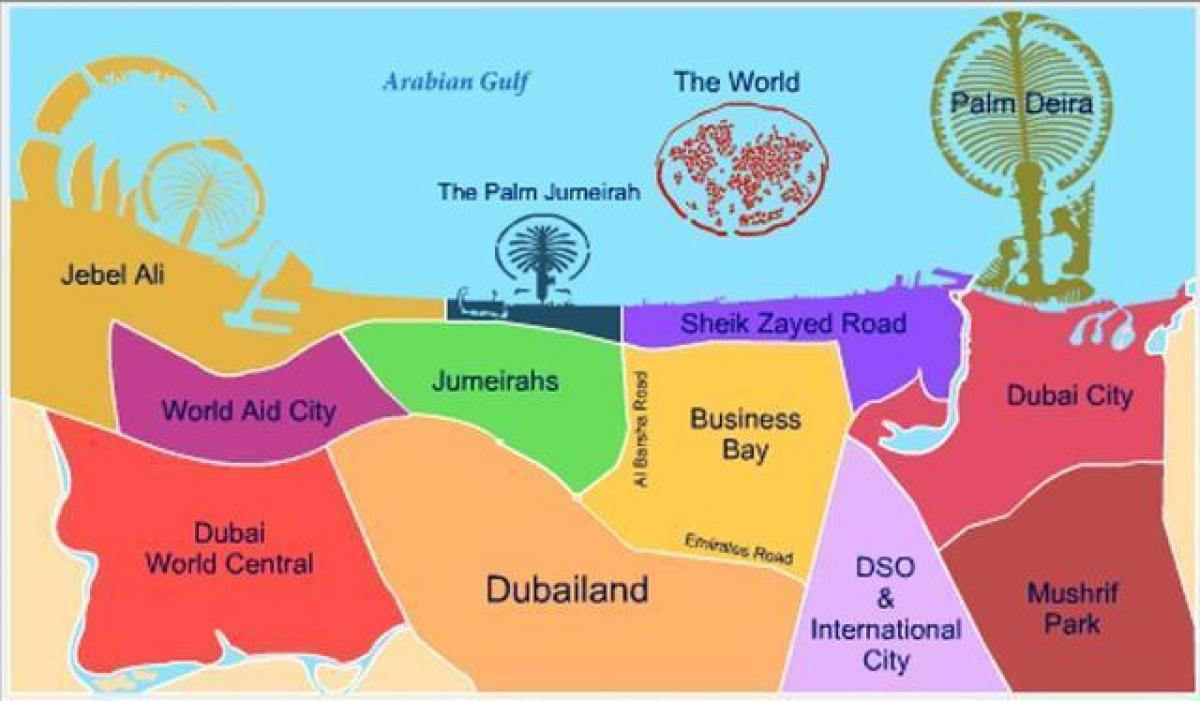 kaart van Dubailand