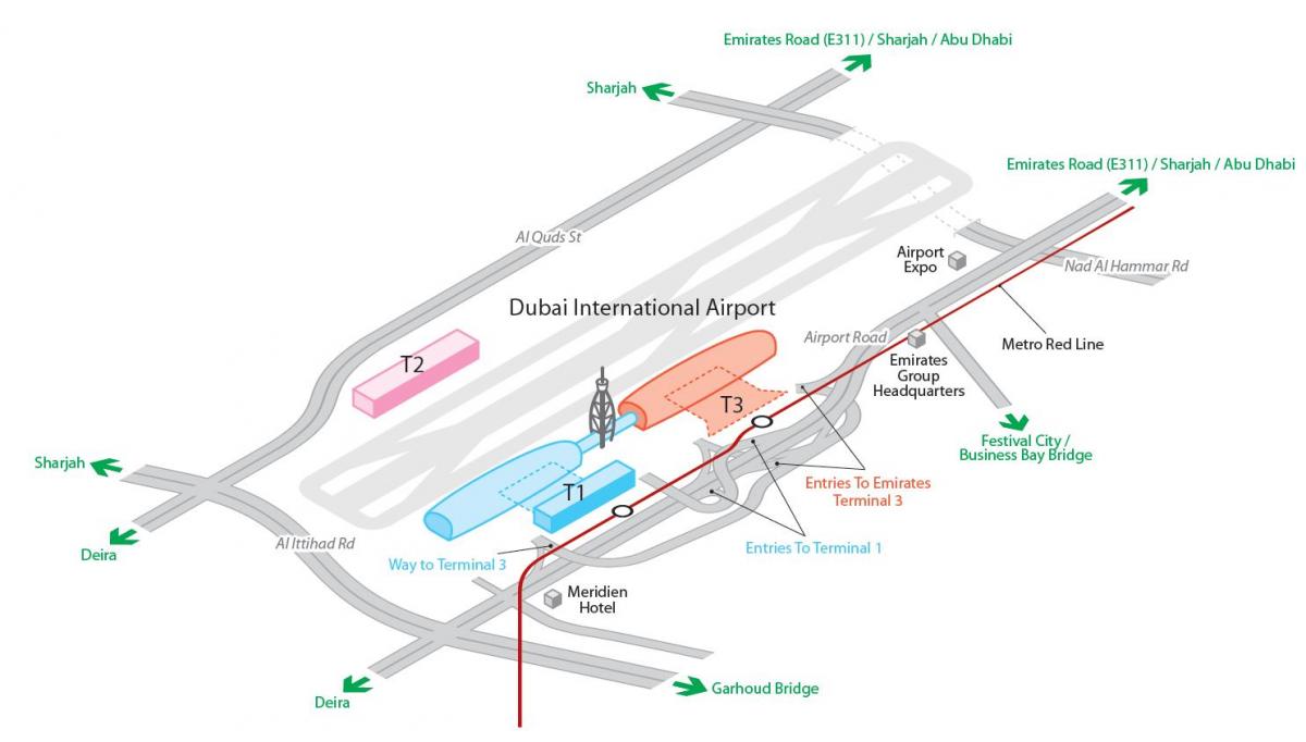 dxb luchthaven kaart