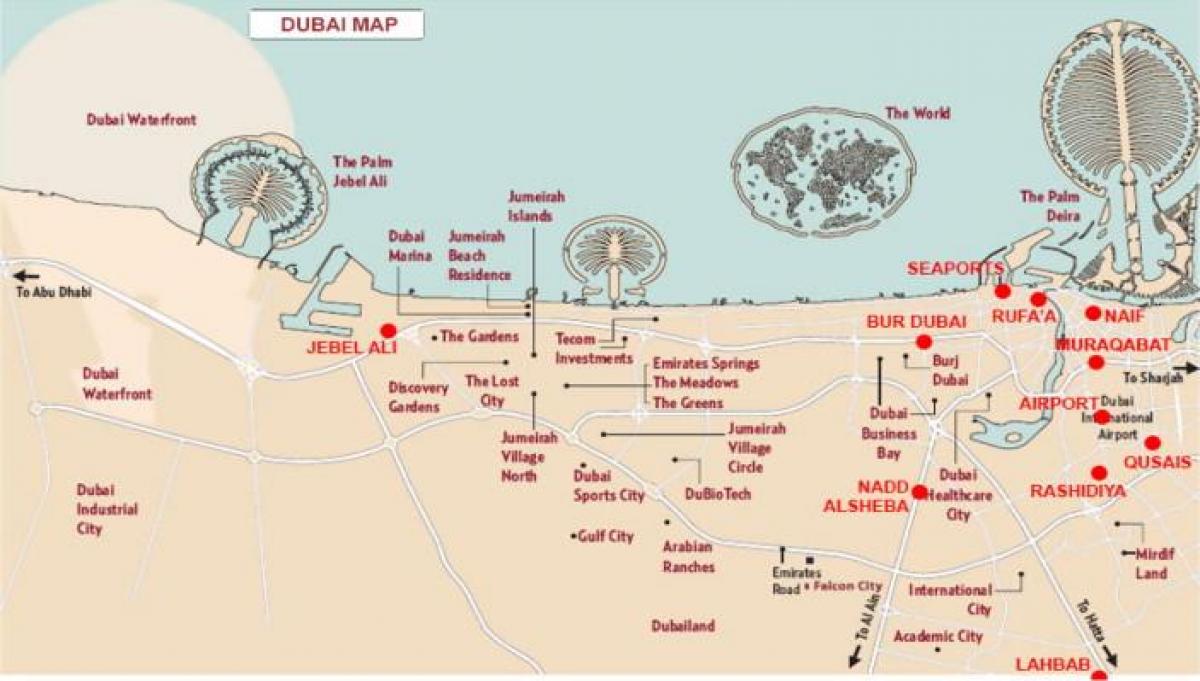 kaart van Jebel Ali