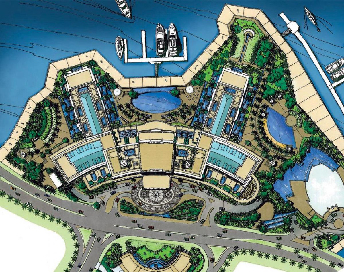 kaart van het Palazzo Versace Dubai