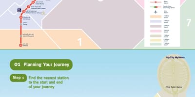 Metro kaart Dubai